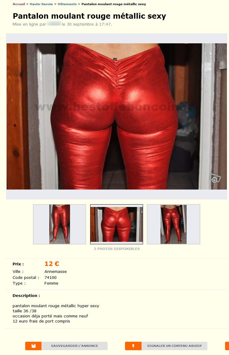 Pantalon Moulant Rouge