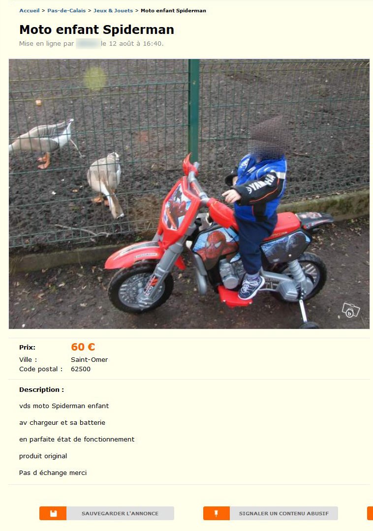 Moto Enfant Spiderman