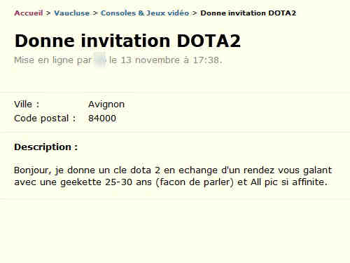 Donne Invitation DOTA2