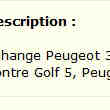 Echange Peugeot 307