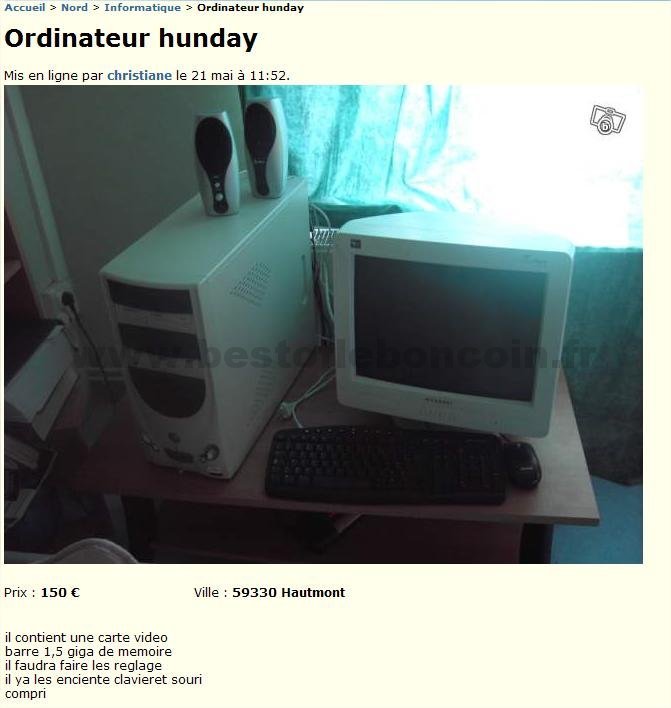 Ordinateur incompréhensible