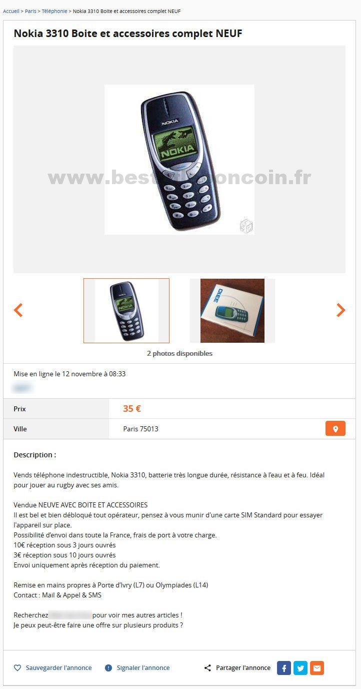 Nokia 3310 NEUF