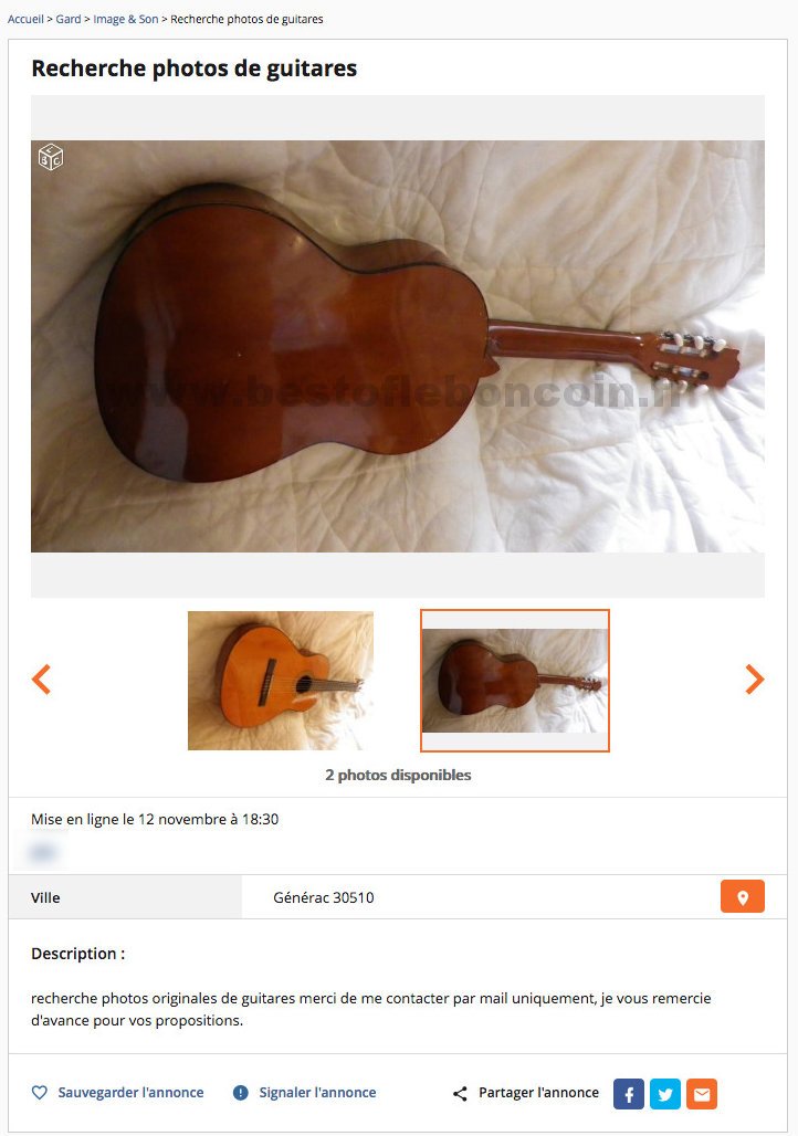 Recherche photos de guitares