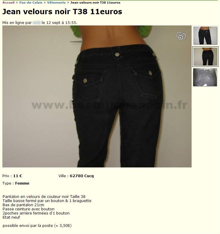 Pantalon jean à Cucq