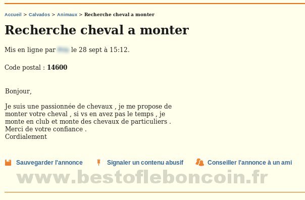 Cheval à monter