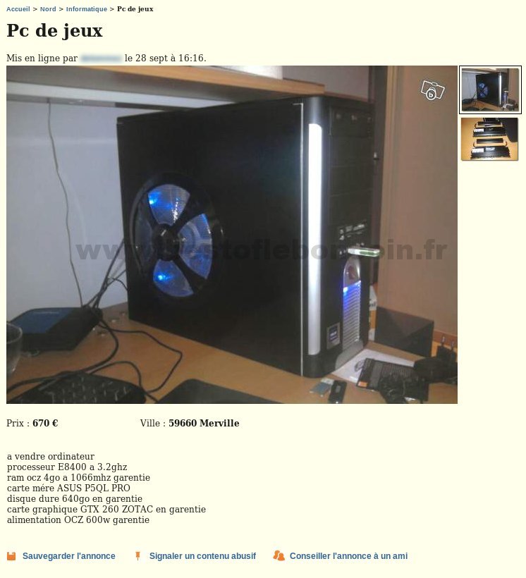 PC à échanger