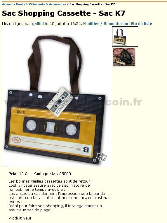 Sac cassette