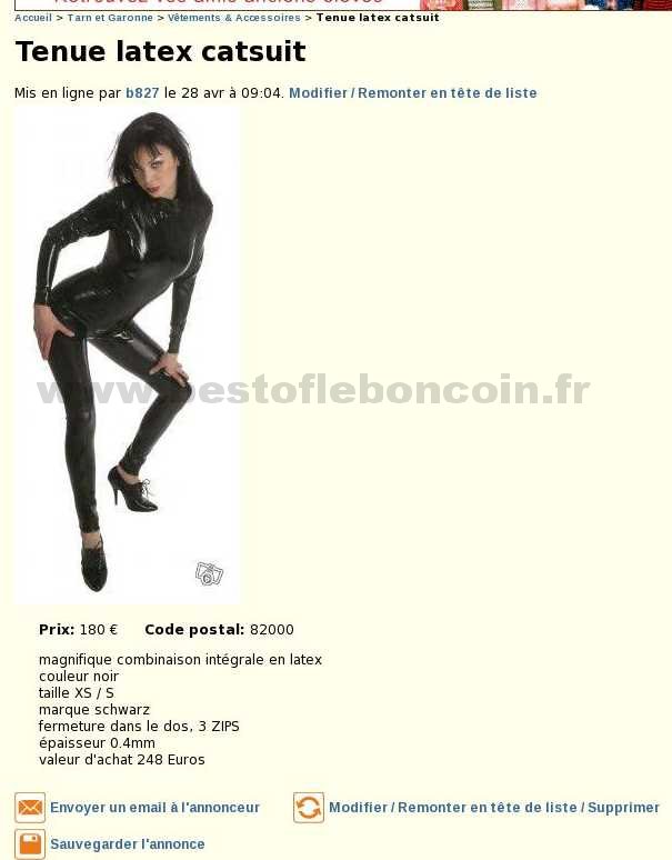 Tenue latex Catsuit