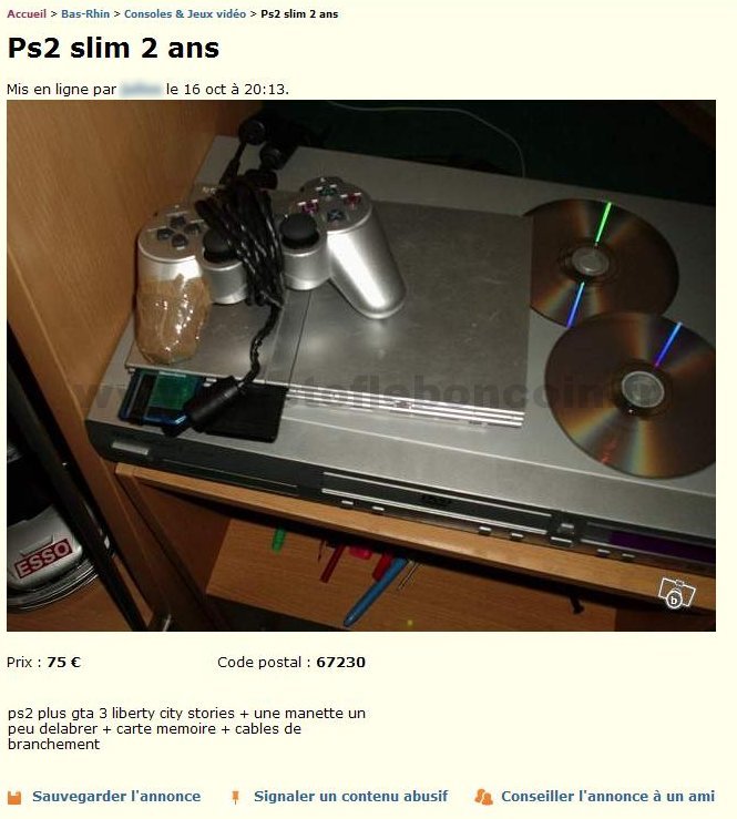 PS2 un peu délabré