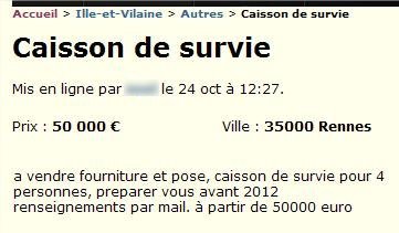 Caisson de Survie