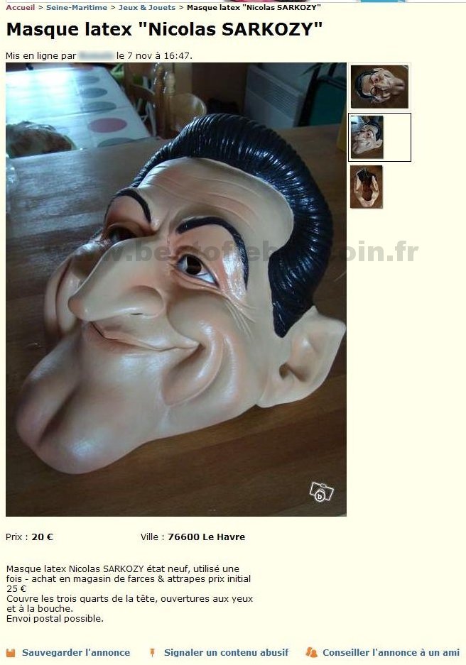Masque Sarkozy
