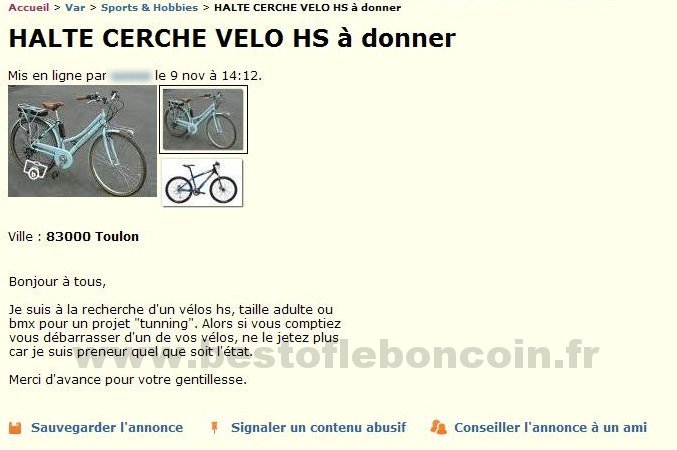 Cherche vélo pour tuning