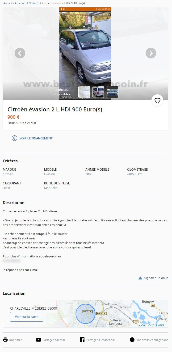 Citroën Evasion 2L HDI