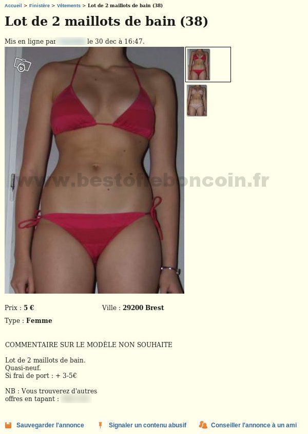 Deux maillots de Bain