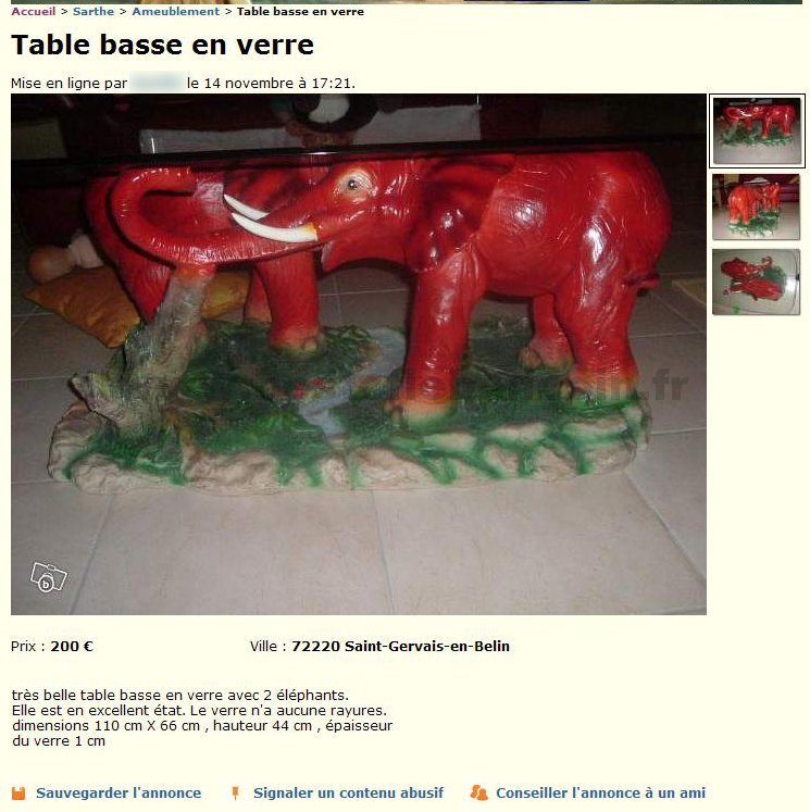 Table Basse en Verre