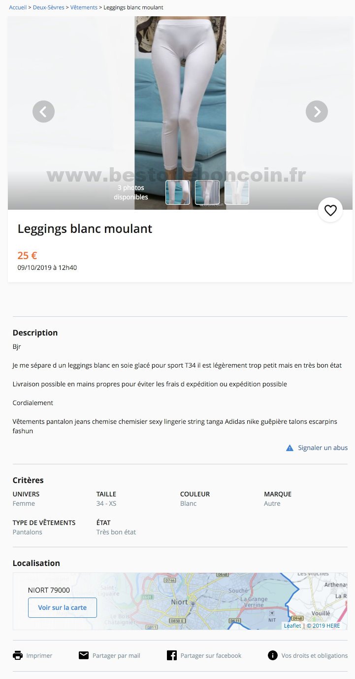 Leggings blanc moulant