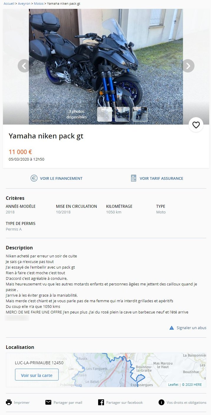 Yamaha Niken Pack GT