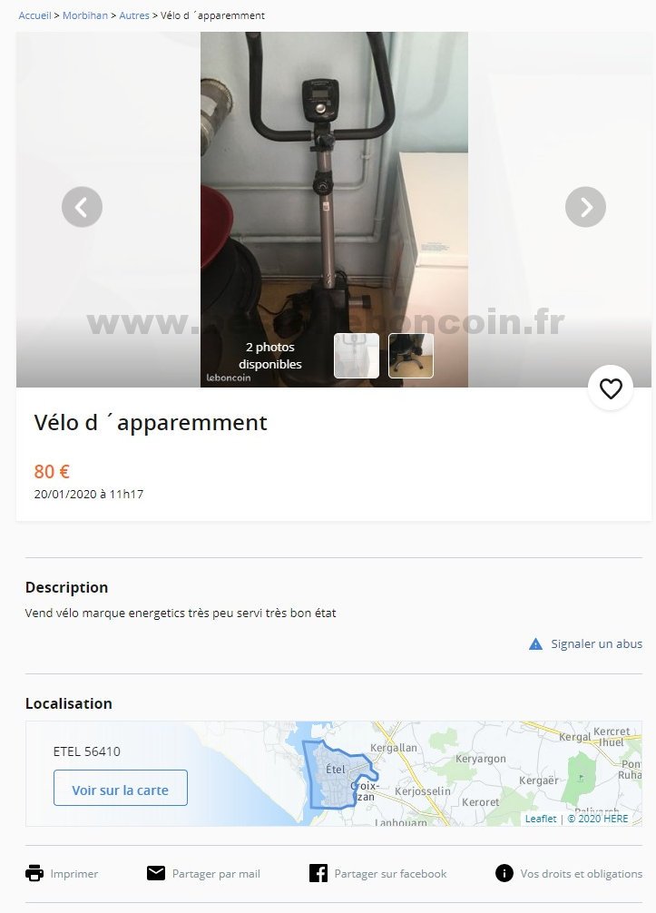 Vélo d'apparemment