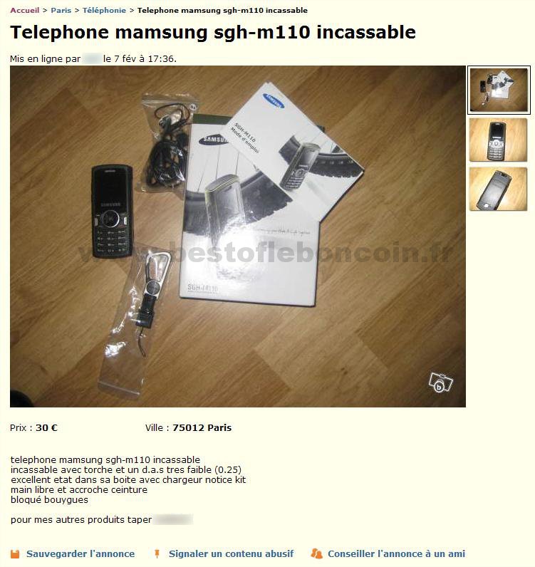 Téléphone Mamsung