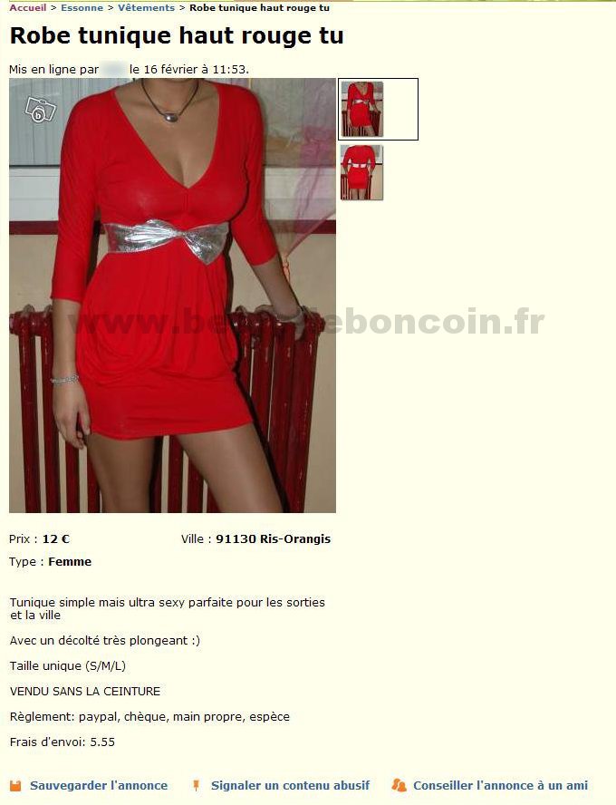 Tunique Haut Rouge