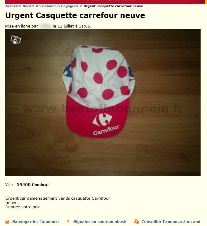 Casquette (cause déménagement)