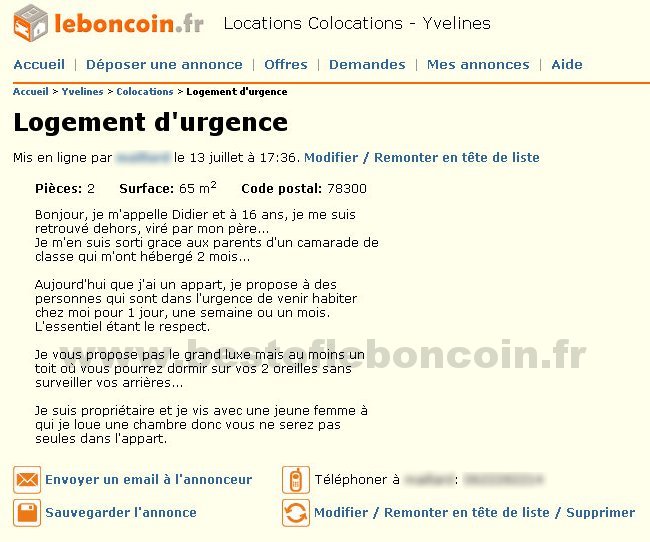 Logement d'urgence