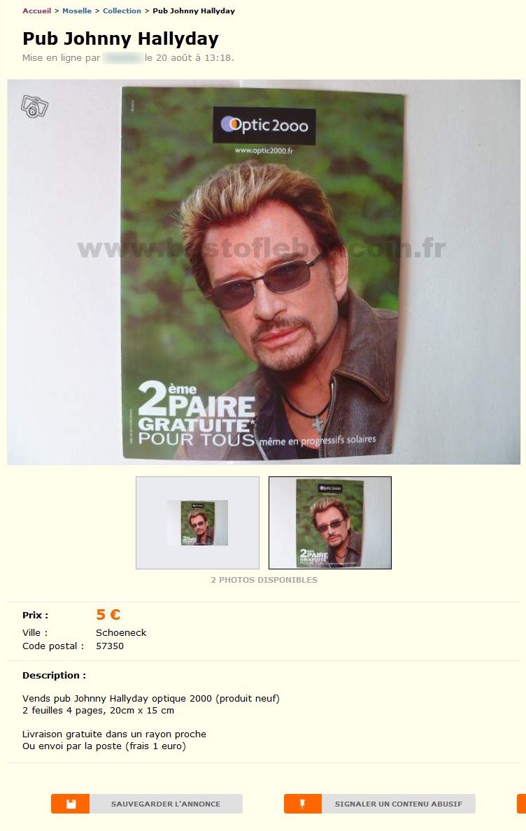 Pub Johnny Hallyday