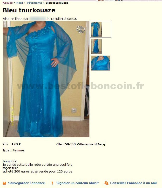 Robe Bleu Tourkouaze