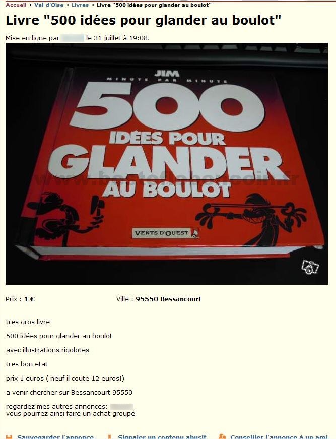 500 idées pour glander au Boulot