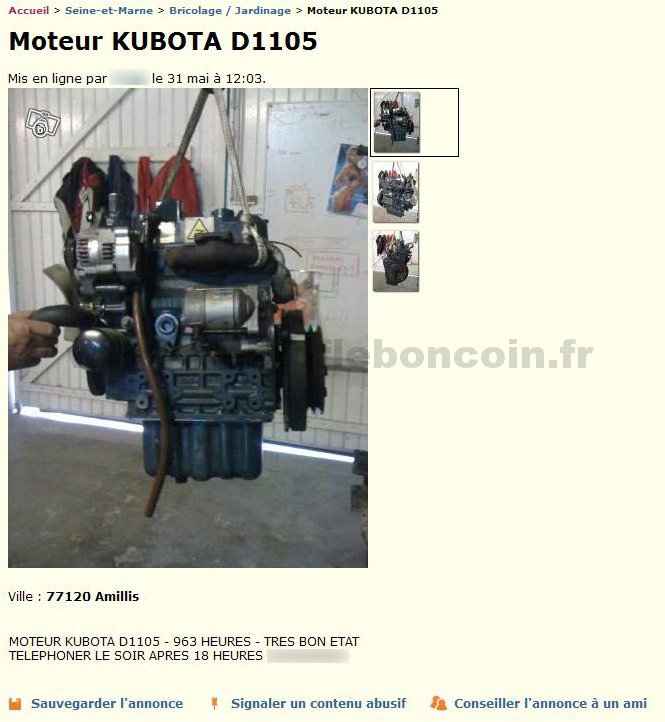 Moteur Kubota