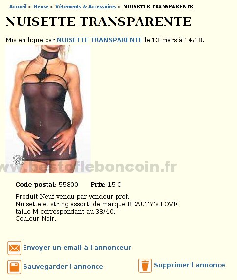 Nuisette (très) transparente