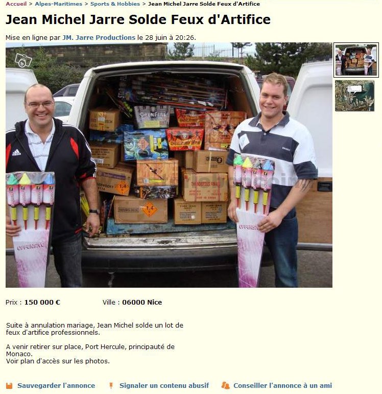 Feux d'Artifice (suite annulation mariage)