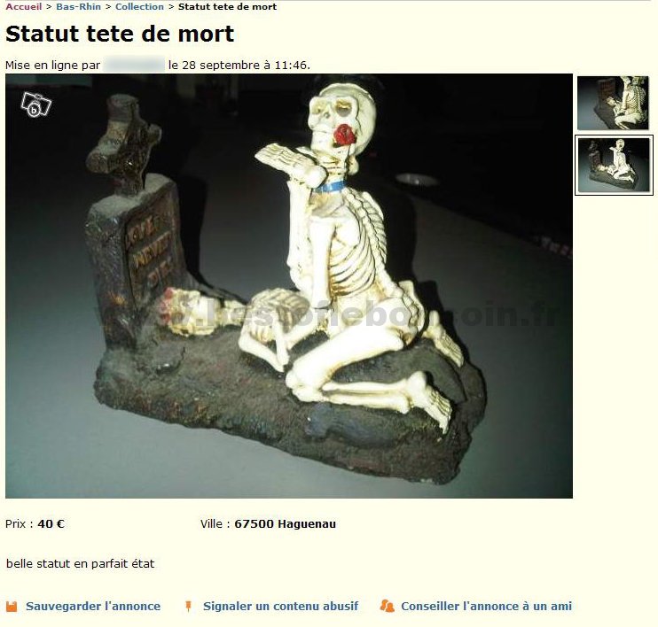 Statue Tête de Mort