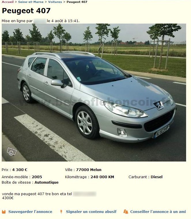 Peugeot 407 à vonde