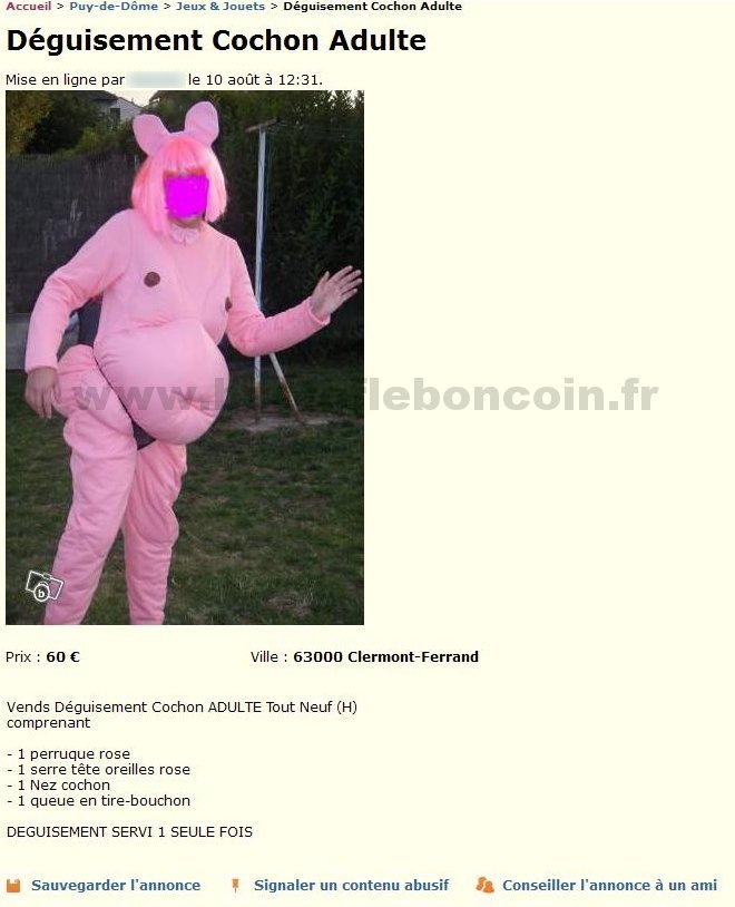 Déguisement de Cochon