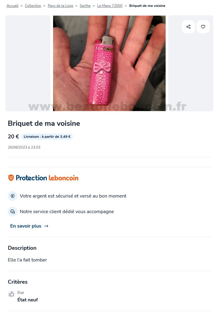 Briquet de ma voisine