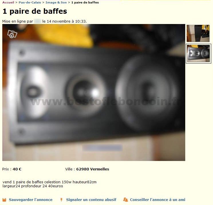 Paire de Baffes