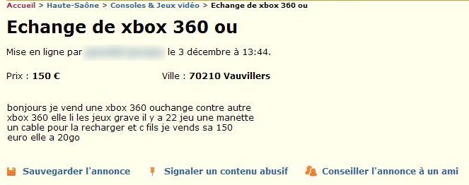 Echange Xbox 360 ou