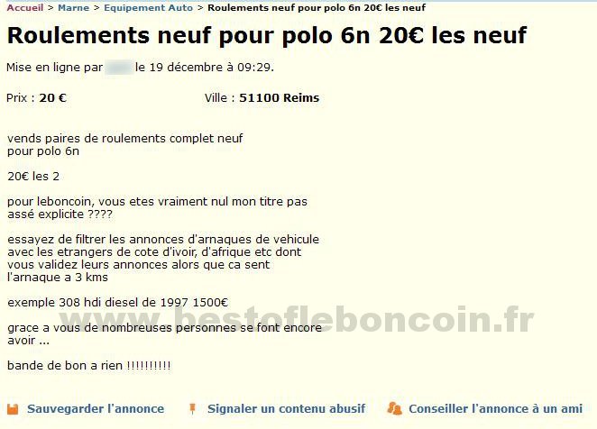 Roulement Neuf pour Polo