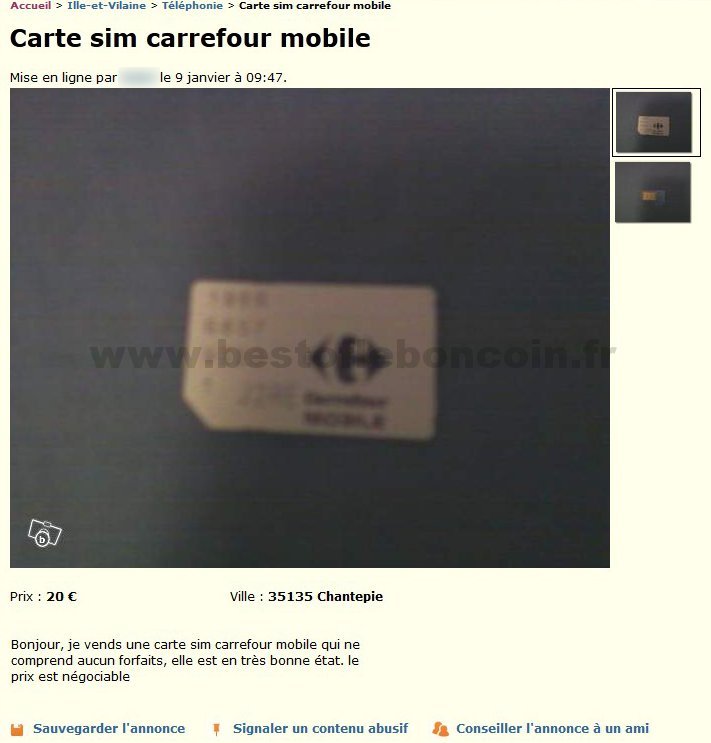 Carte Sim Carrefour