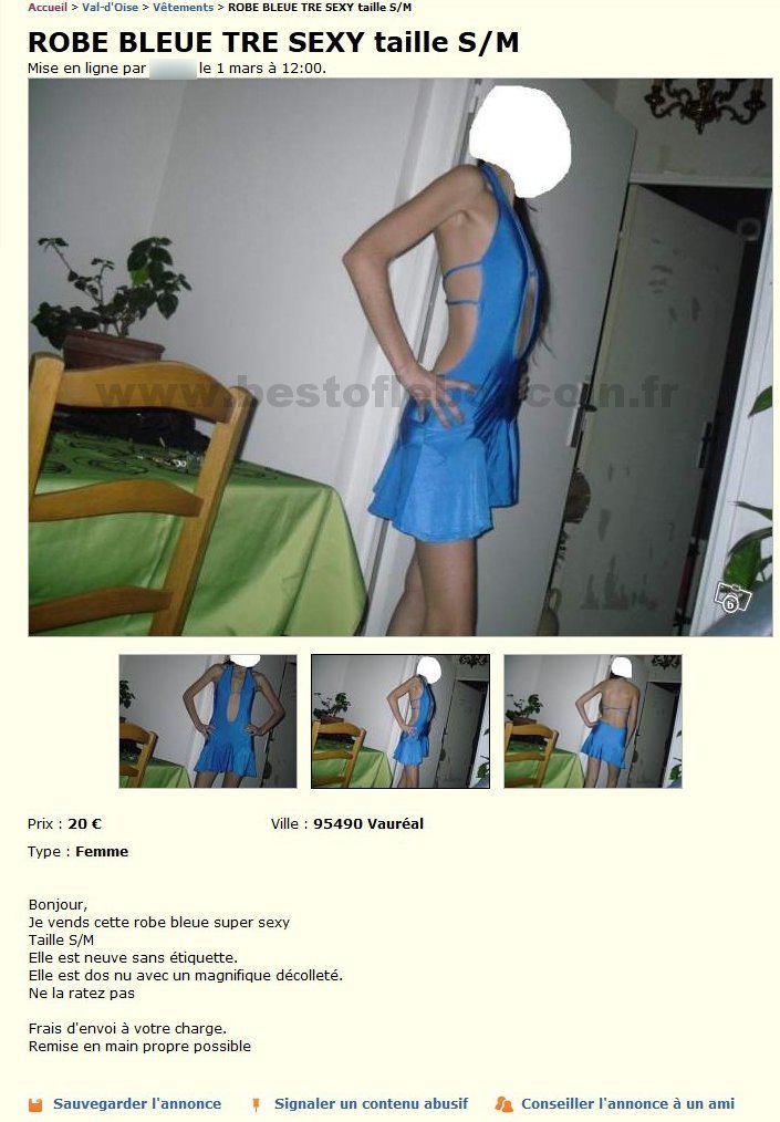 Robe Bleue Tre Sexy