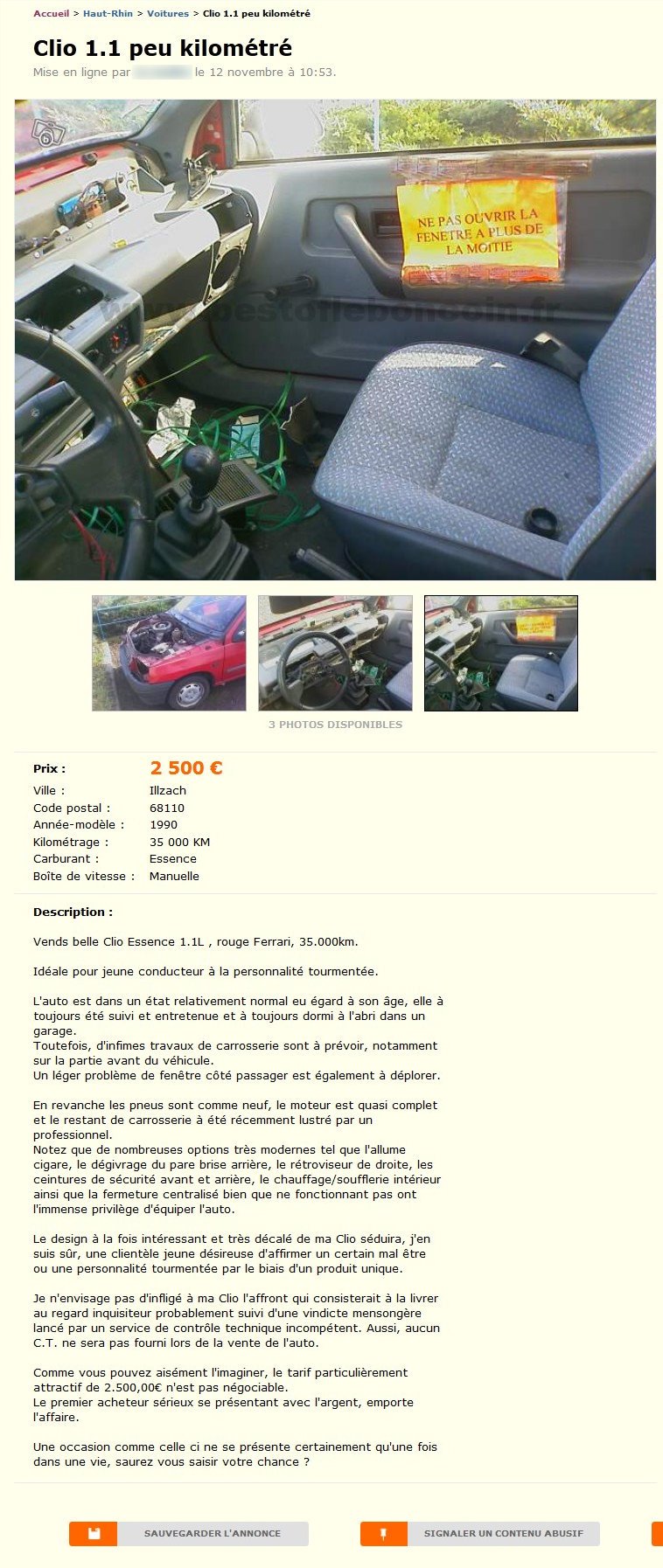 Clio 1.1 Peu Kilométré