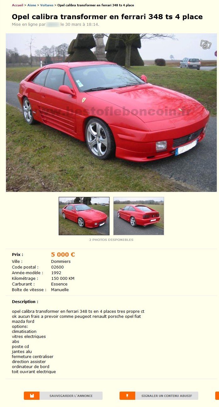 Opel Calibra Ferrari 348