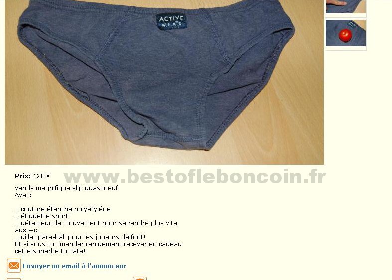 Slip neuf (enfin presque)