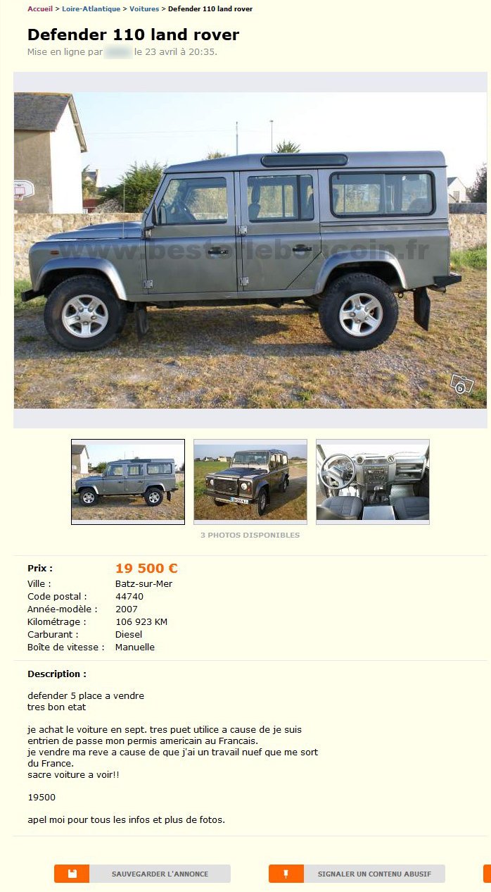 Defender 110 Land Rover