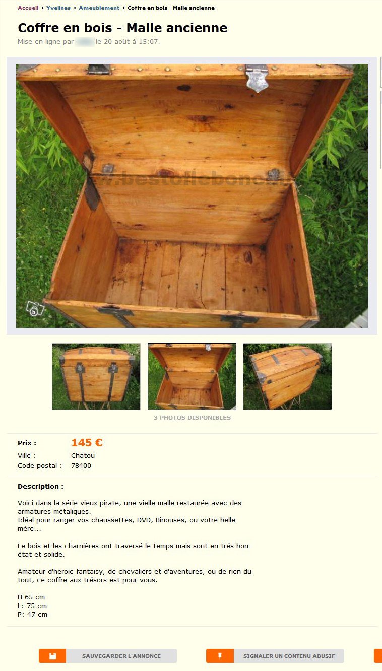 Coffre en Bois