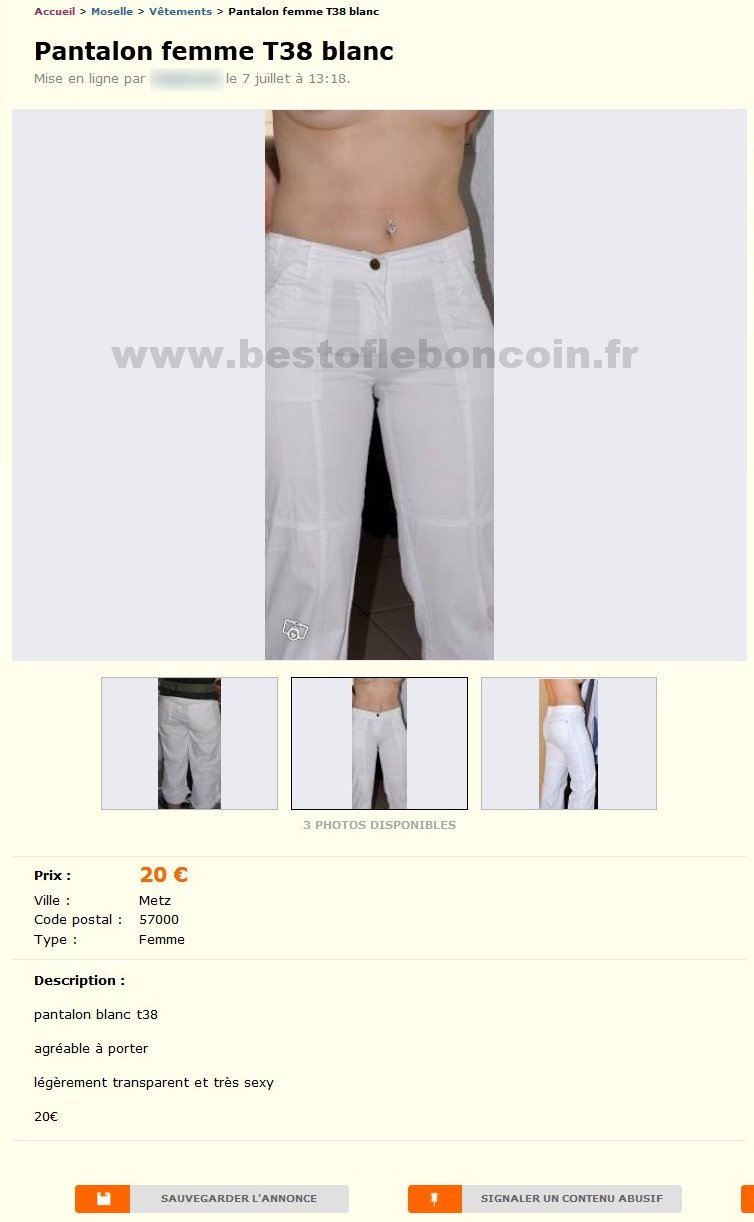Pantalon Femme Blanc