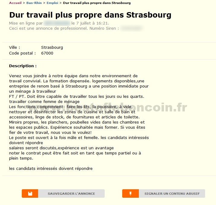 Dur Travail Plus Propre dans Strasbourg