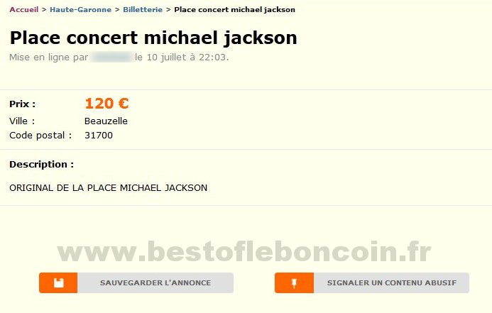Place Concert Michael Jackson