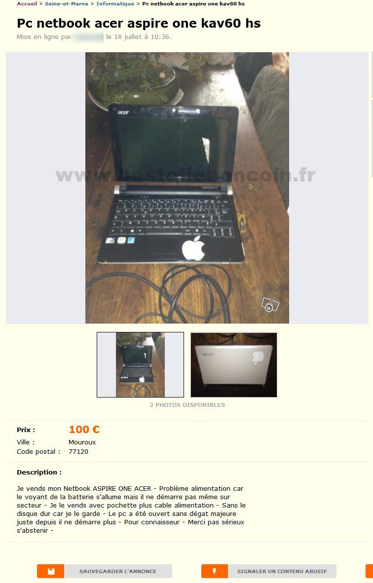 PC Netbook Acer Aspire